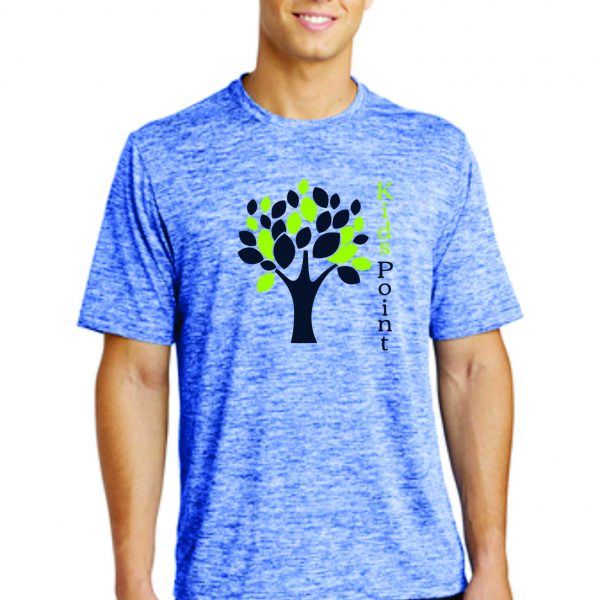 Kids Point Sport-Tek® PosiCharge® Electric Heather Tee- Available Adult, Ladies and Youth