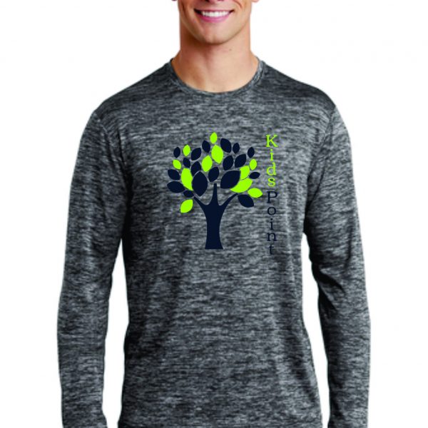 Kids Point Sport-Tek ® PosiCharge ® Long Sleeve Electric Heather Tee. 