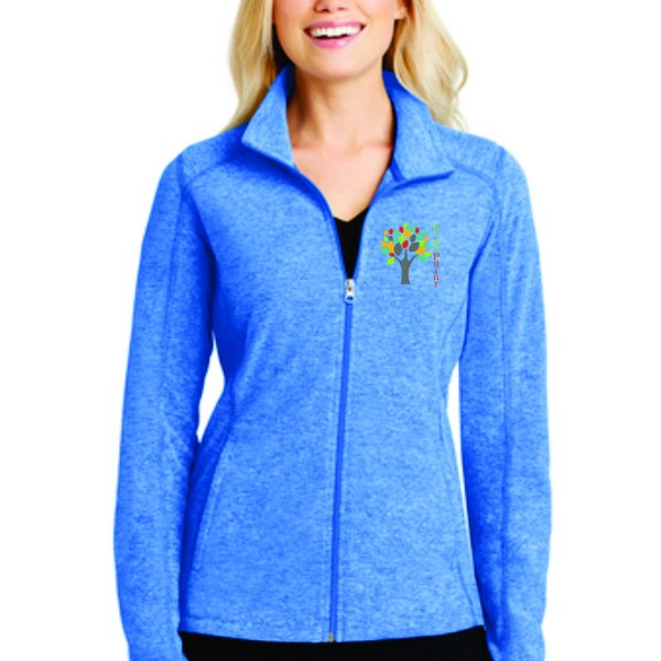 Kids Point Port Authority® Ladies Heather Microfleece Full-Zip Jacket
