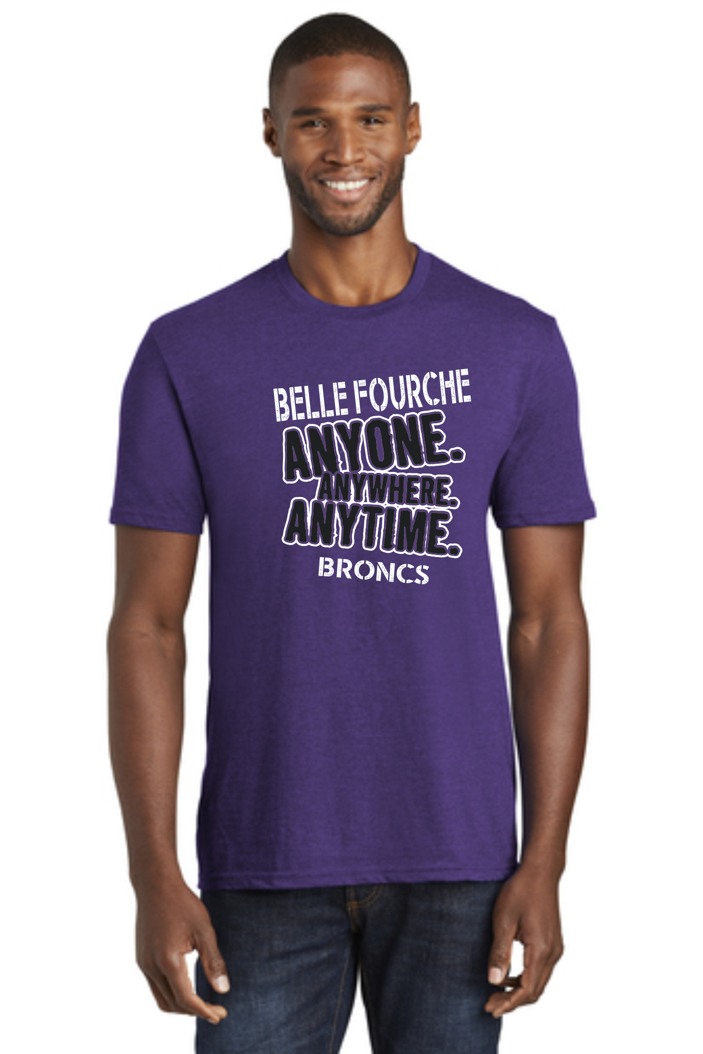 Bronc Booster - Port & Company® Tri-Blend Anywhere Logo Tee