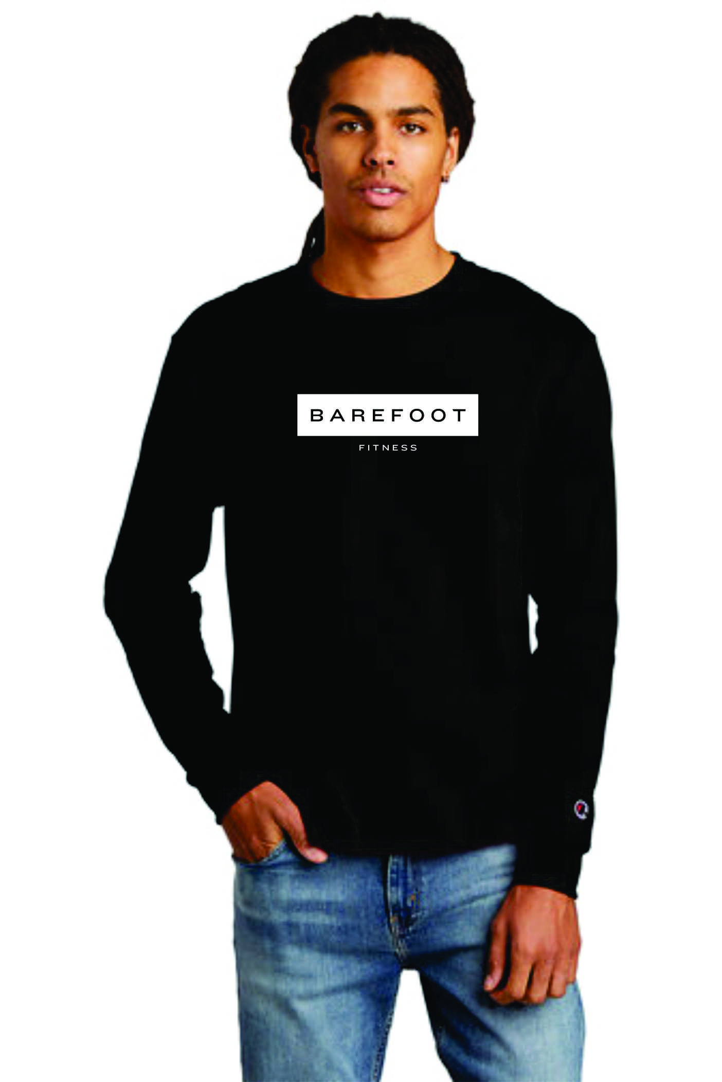 Barefoot Fitness - Champion® Heritage 5.2-Oz. Jersey Long Sleeve Tee - Image 2