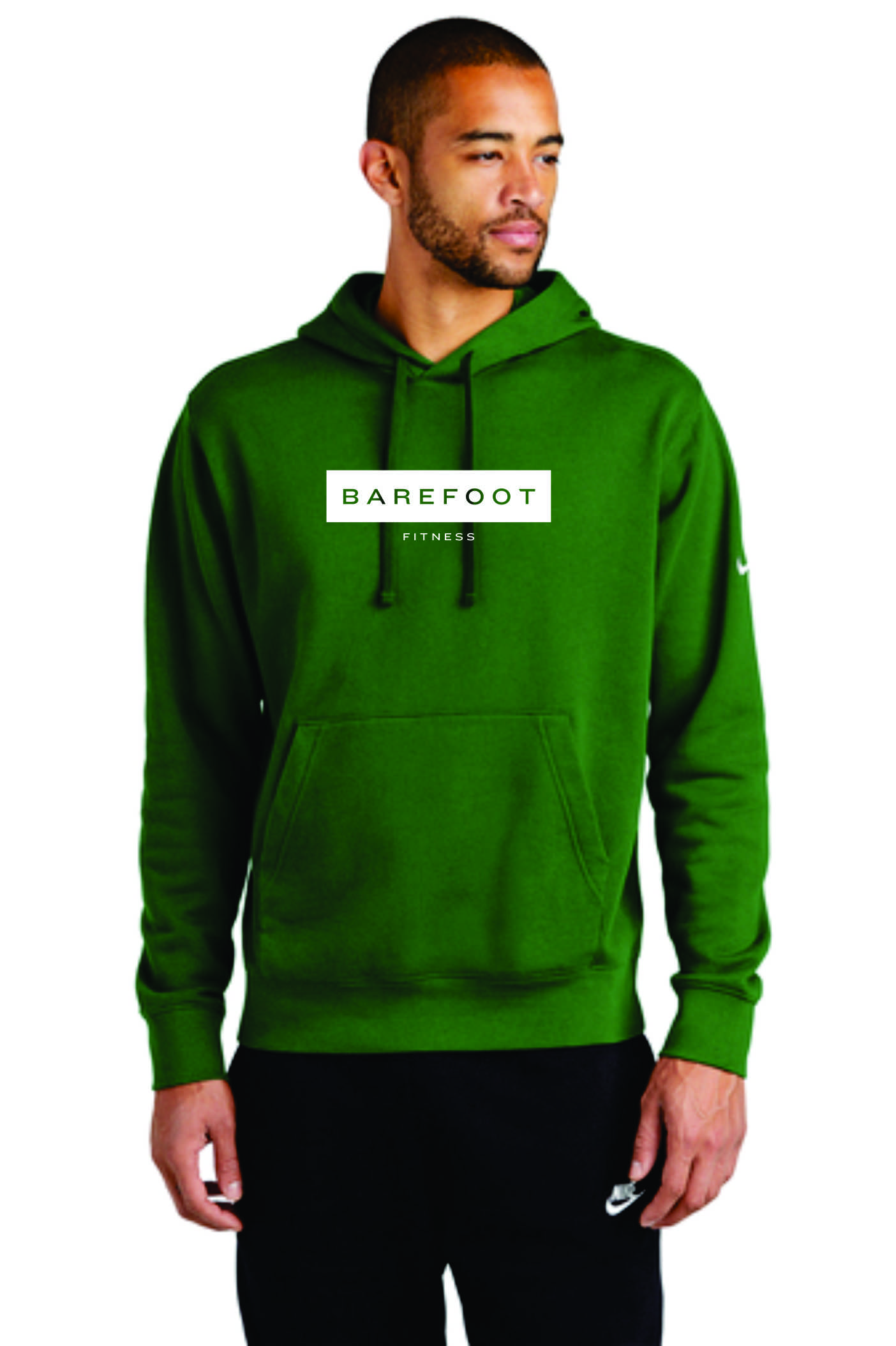 Barefoot Fitness - Nike® Club Fleece Sleeve Swoosh Pullover Hoodie