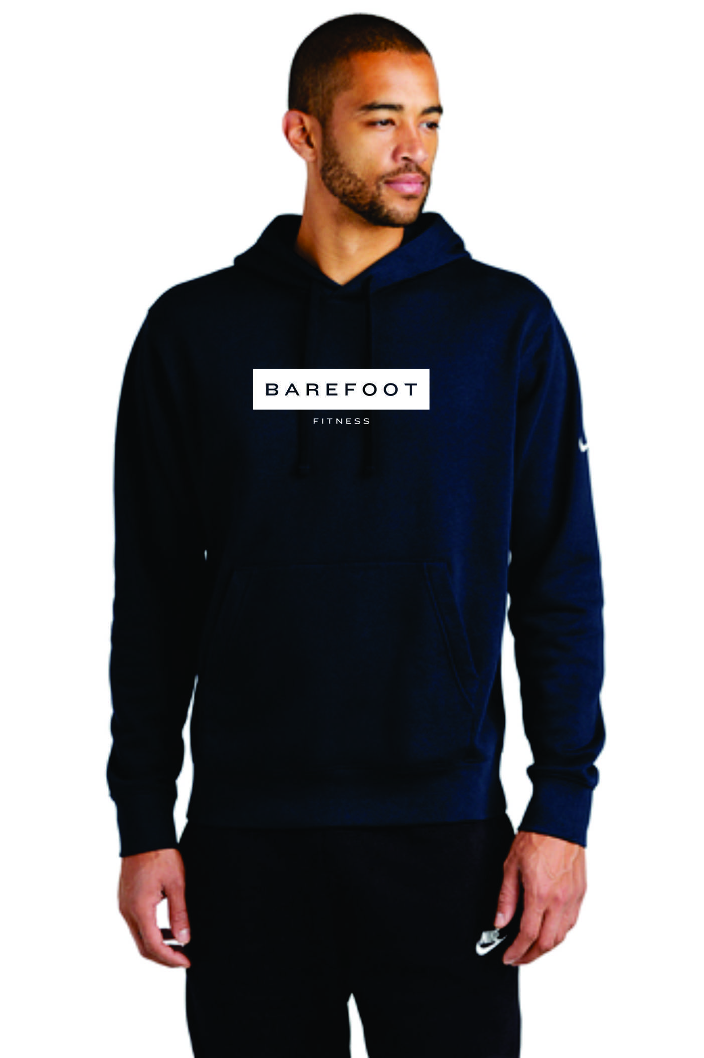 Barefoot Fitness - Nike® Club Fleece Sleeve Swoosh Pullover Hoodie - Image 2