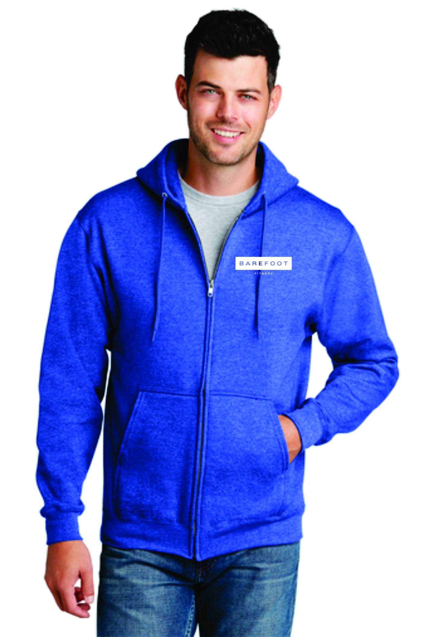 Barefoot Fitness - Port & Company® Core Fleece Full-Zip Hooded Sweatshirt - Image 2