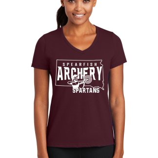 Spartan Archers Port & Company® Women's Performance Blend V-Neck Tee