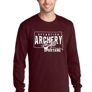Spartan Archers Port & Company® Long Sleeve Core Cotton Tee
