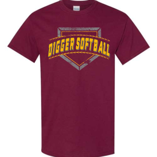Digger Softball Plate Logo Gildan® 100% Cotton T-shirt