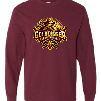 Digger Softball Gildan® 100% Cotton Long Sleeve T-Shirt