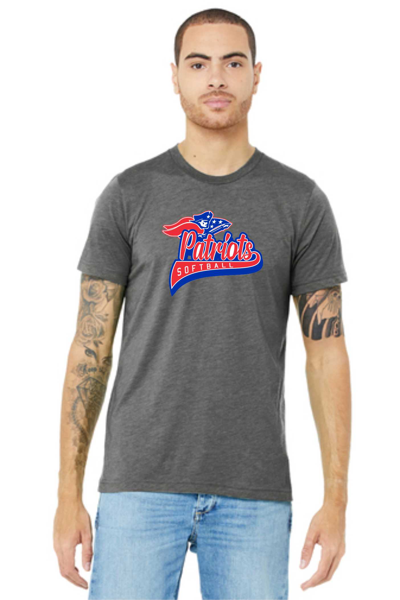 Patriots Softball - Bella+Canvas® Unisex Triblend Short Sleeve Tee - Image 3