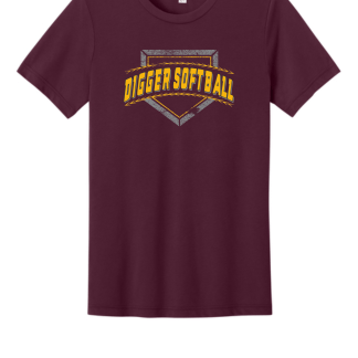 Digger Softball Plate Logo Bella+Canvas® Unisex Triblend Short Sleeve Tee