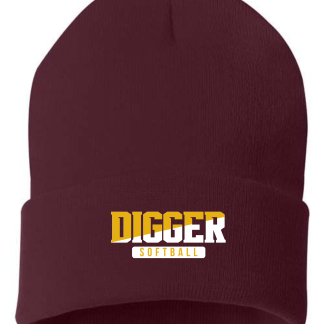 Digger Softball Sportsman 12" Solid Knit Beanie